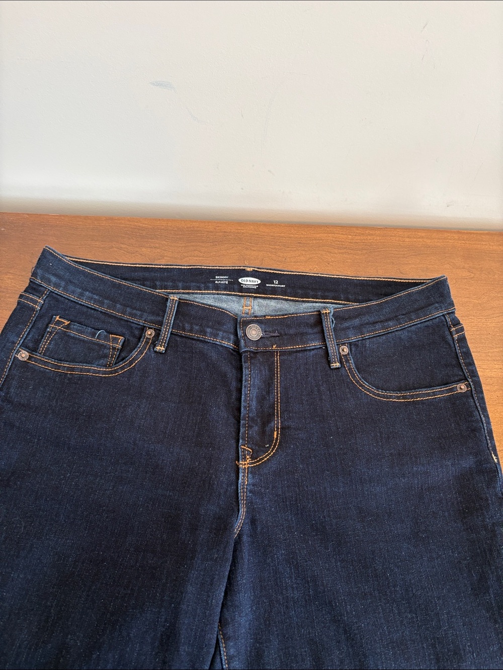 Old Navy Navy Blue Skinny Jeans with Contrast Stitching